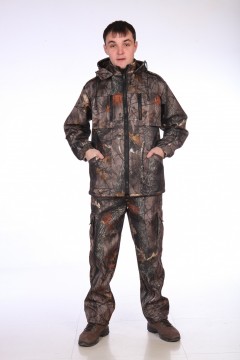 Костюм БЕРКУТ 1 ткань поларфлис (расцветка лес)куртка удлиненная,брюки,капюшон.