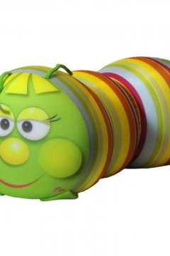 Антистрессовая игрушка-валик &quot;Гусеница&quot; мал. (Зеленая полоска)