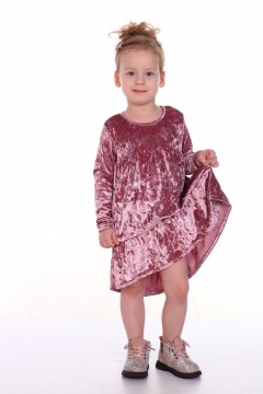 Платье Марго розовый Размер 28-36 (икон-велюр)
